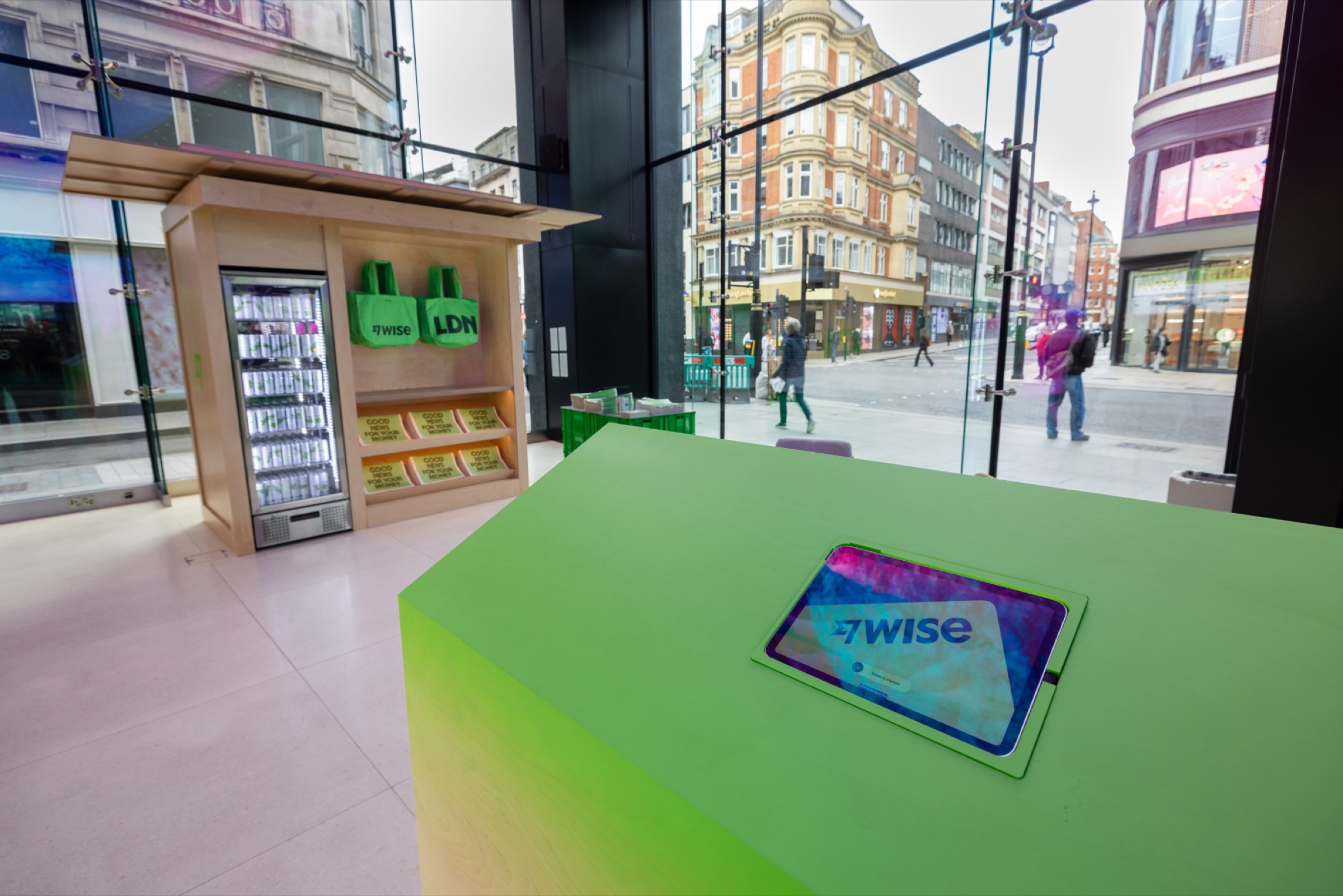 Demo tablet on the counter