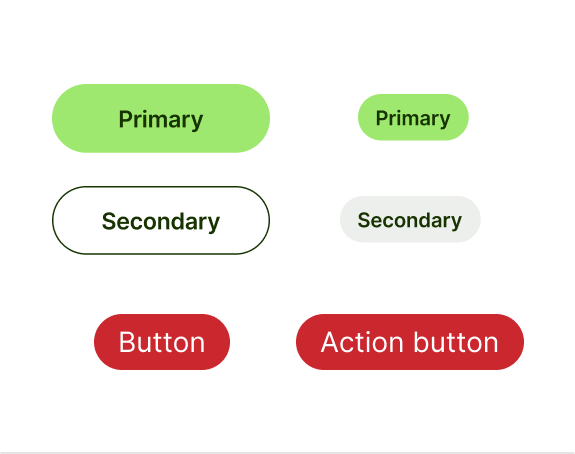 Button styles before improvements