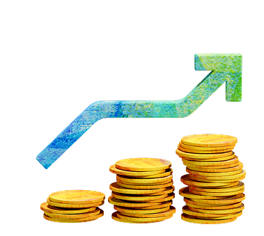 Coin pile illustration