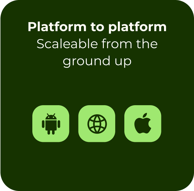 Platform to platform — scaleable from the ground up